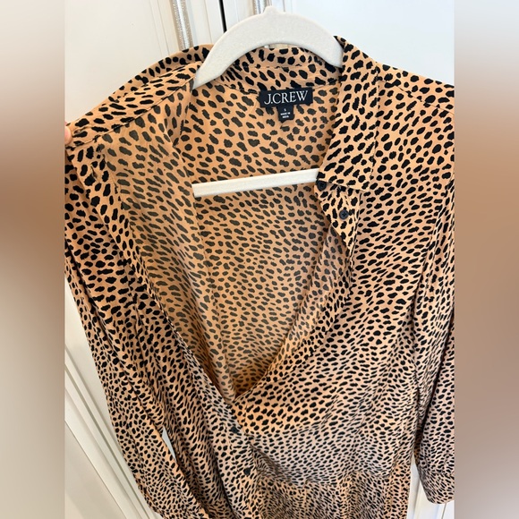 J Crew Amelia shirt-dress in cheetah print NWT - Picture 9 of 13